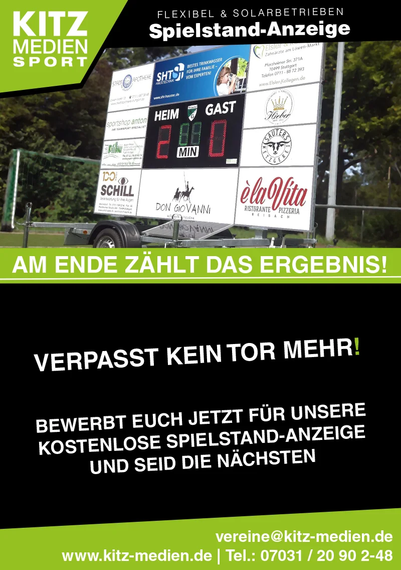 Spielstand Anzeige für deinen Verein kostenlos